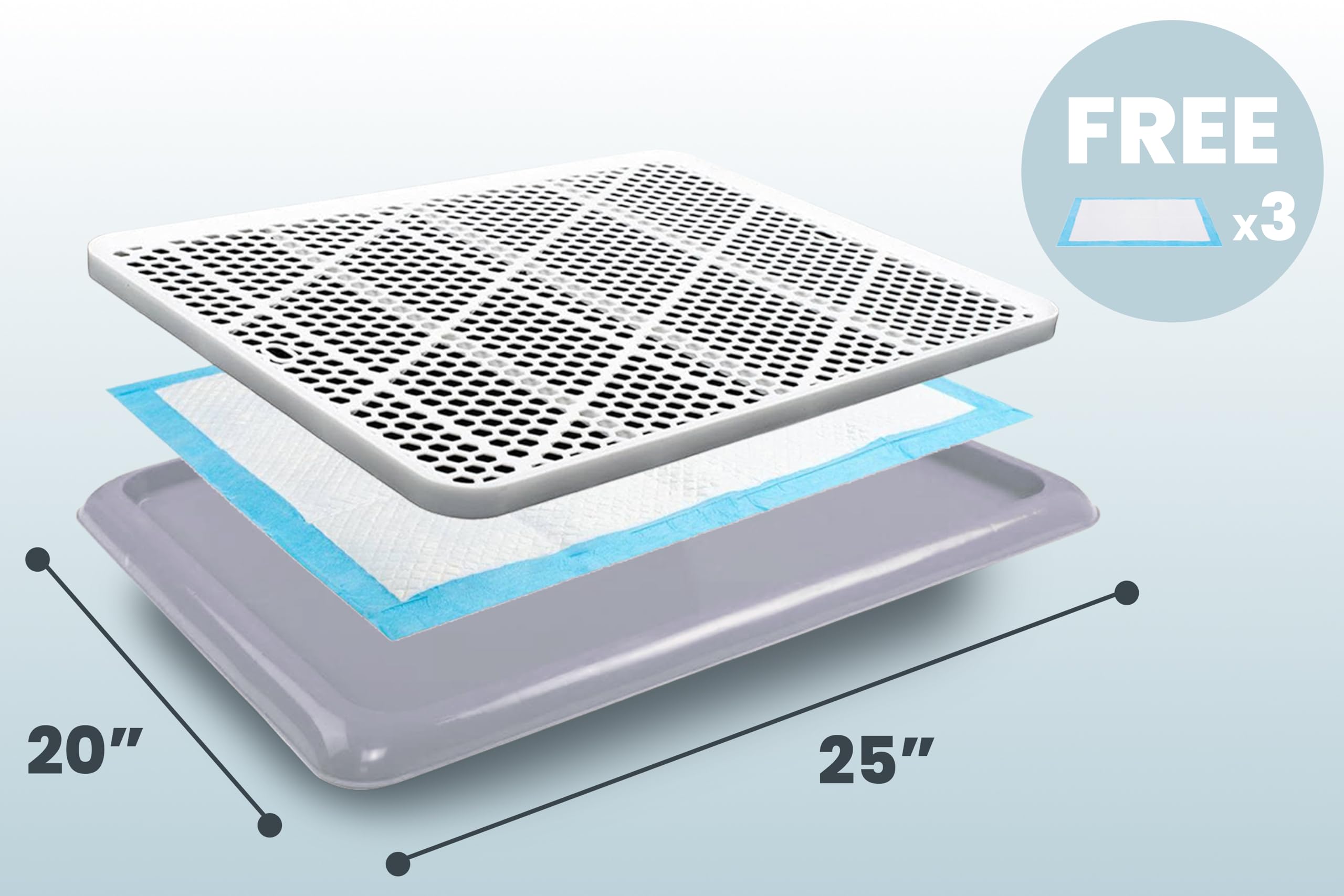 PET AWESOME potty tray easy-cleaning with removable parts keeps spaces sanitary