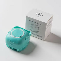 Pet Bath Massage Brush soft silicone bristles gently remove dirt while soothing skin