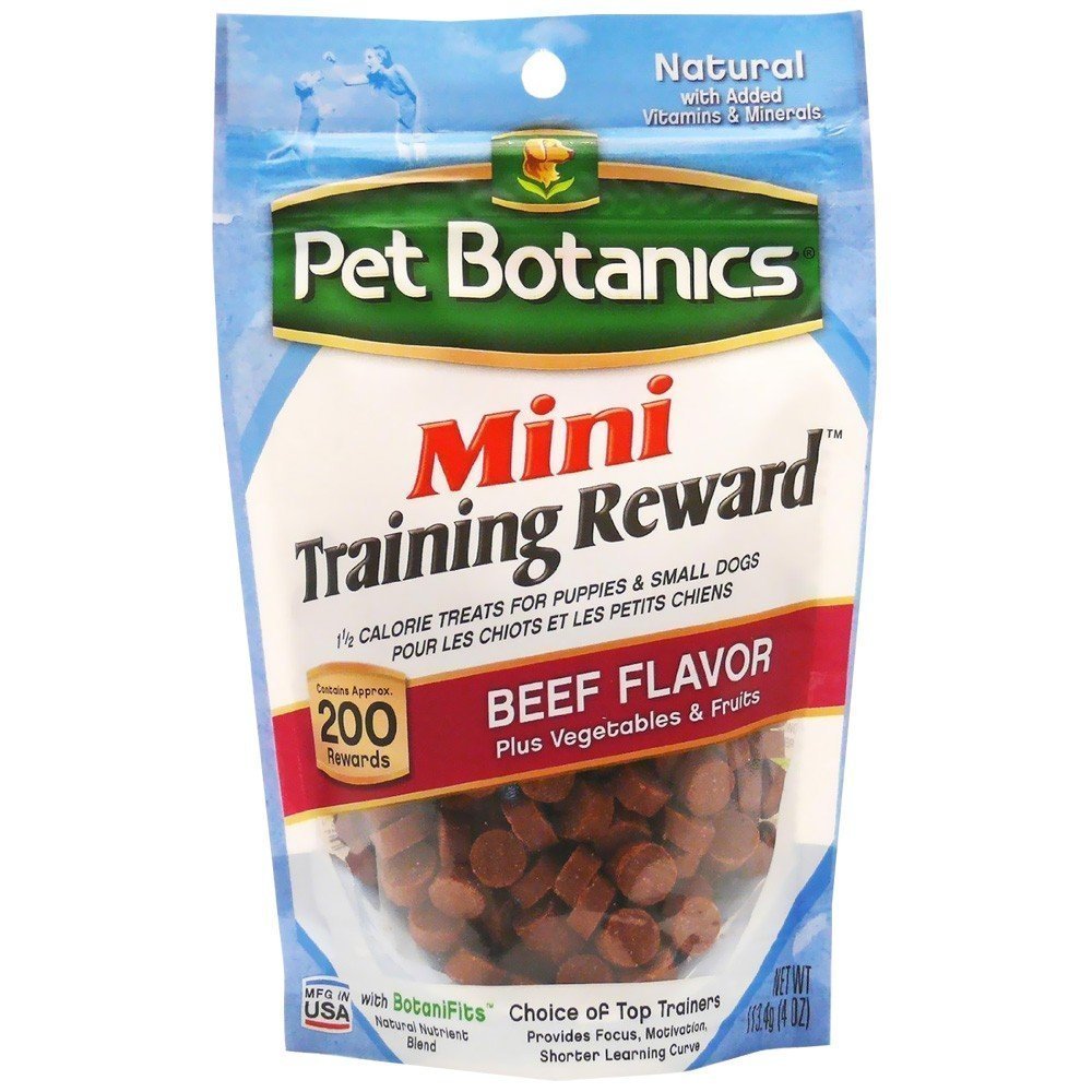 Pet Botanics mini training rewards pocket-friendly size fits treat bag