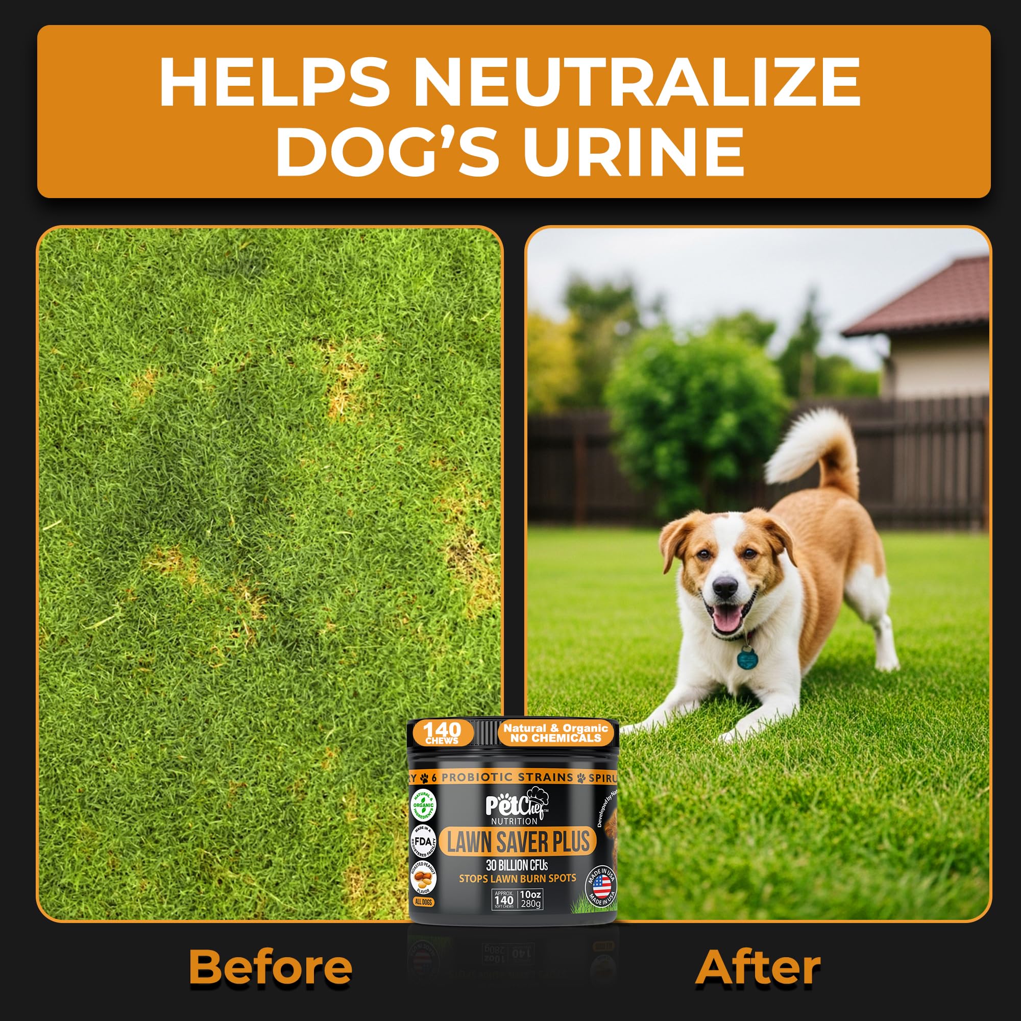 Pet Chef Nutrition spirulina Kona berry blend highlights immune-supporting ingredients.