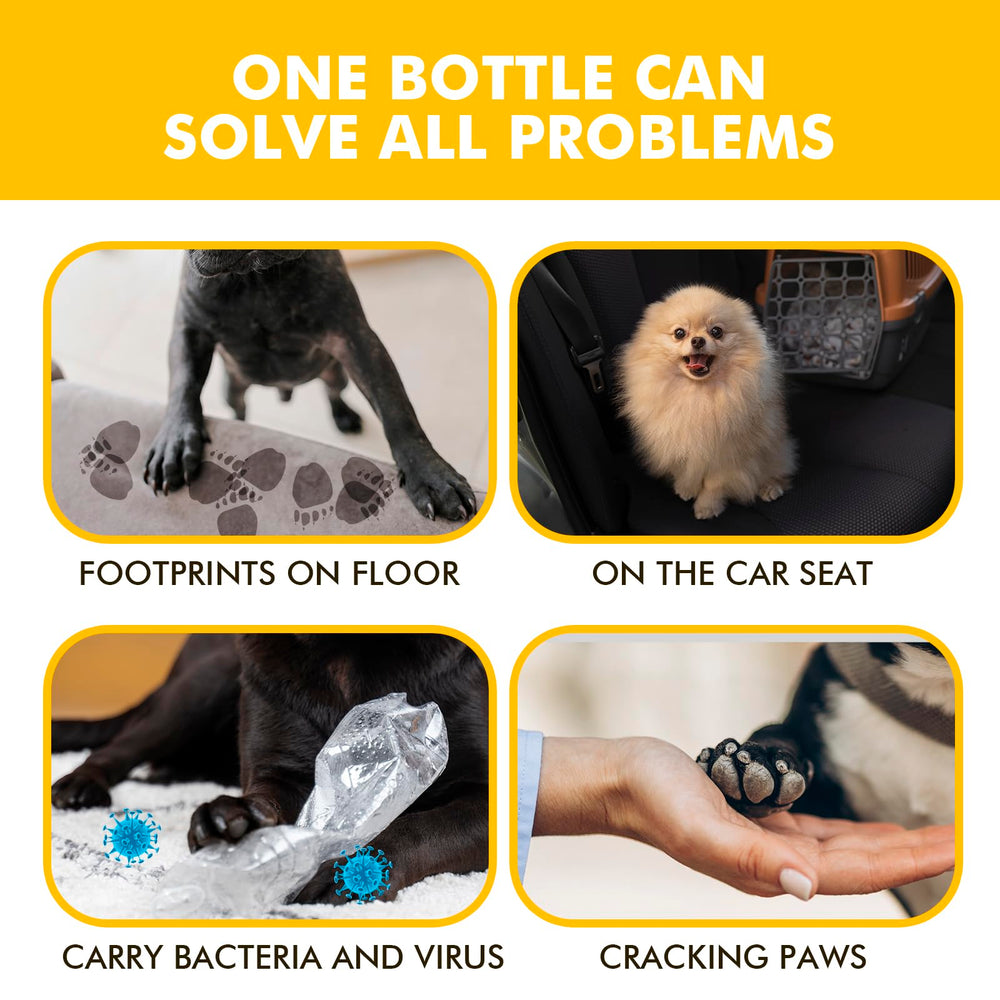Pet Chemist absorbent microfiber towel dries paws quickly after cleaning.
