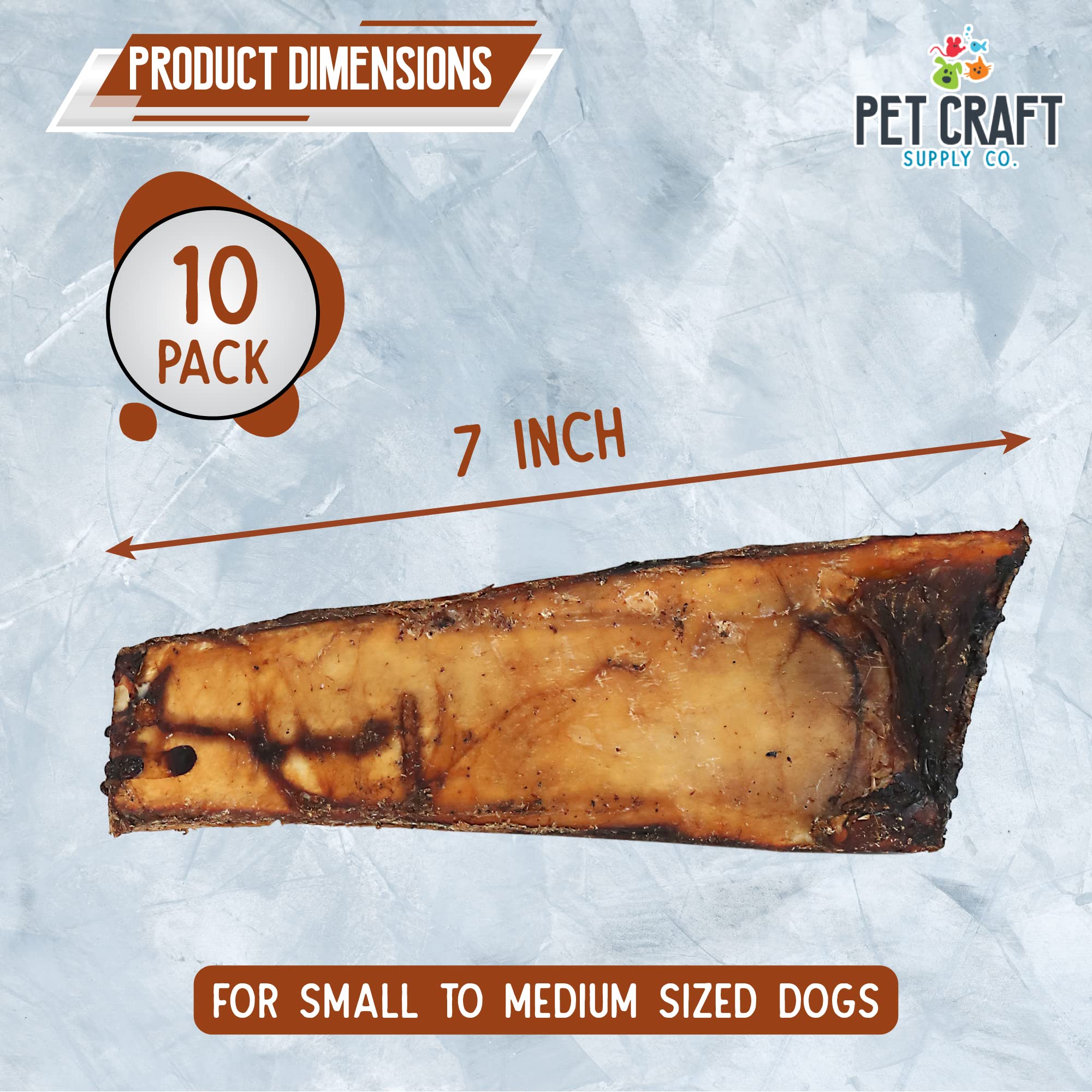 Pet Craft Supply buffalo rib bones pack in bowl, convenient 10-pack for regular treats.