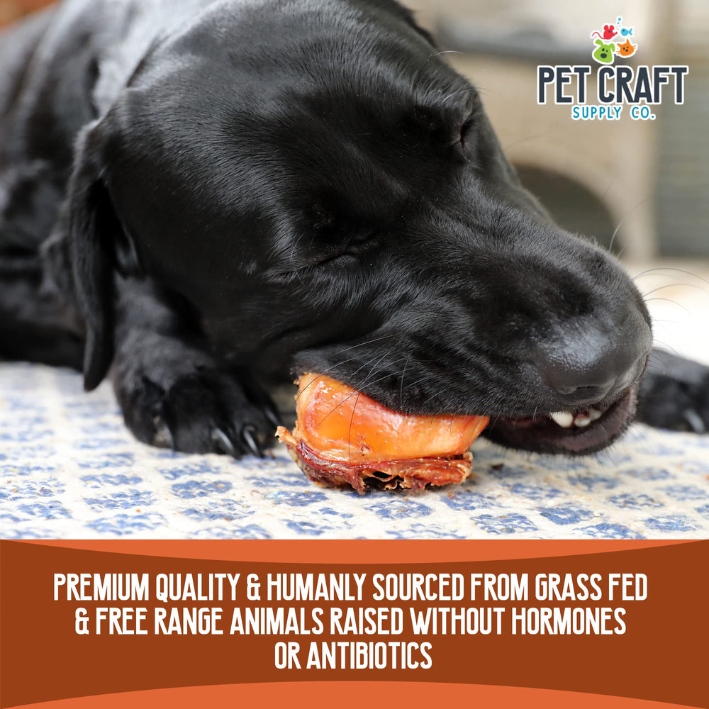 Pet Craft Supply meaty buffalo knee caps pack with label showcases natural, single-ingredient promise.
