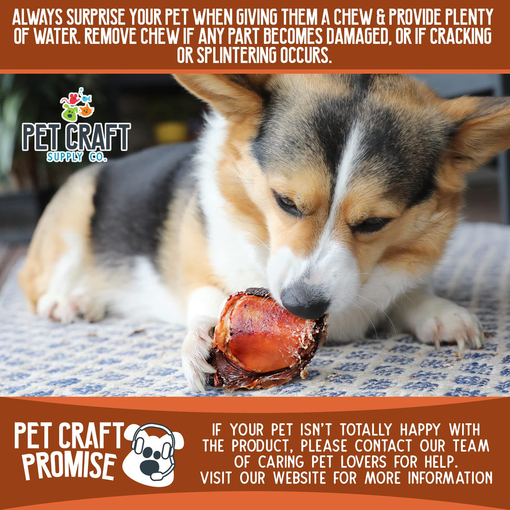 Pet Craft Supply meaty buffalo knee caps ingredients info highlights buffalo-only, grain-free treat.