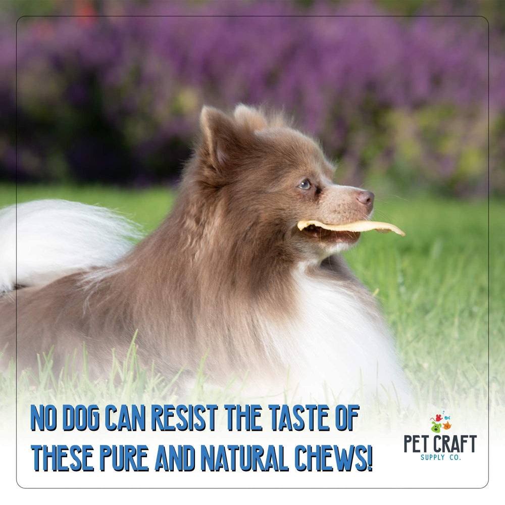 Pet Craft Supply Natural-ingredients Buffalo Ear label highlights safety and human-grade processing.