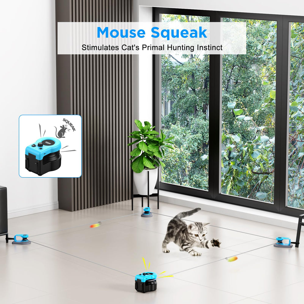 Pet Deluxe dual-control modes keep kittens mentally and physically engaged during play.