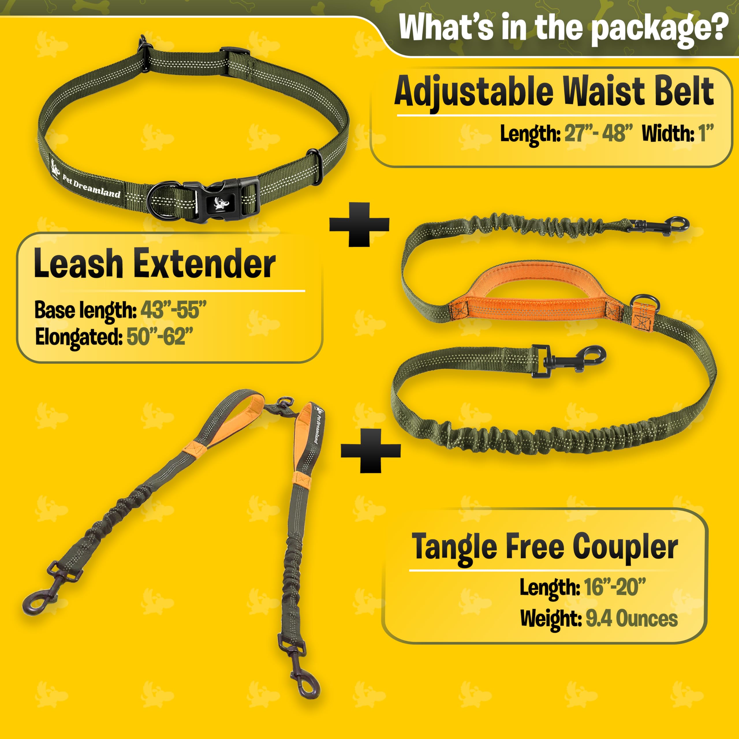 Pet Dreamland no-tangle design prevents tangles during two-dog walks