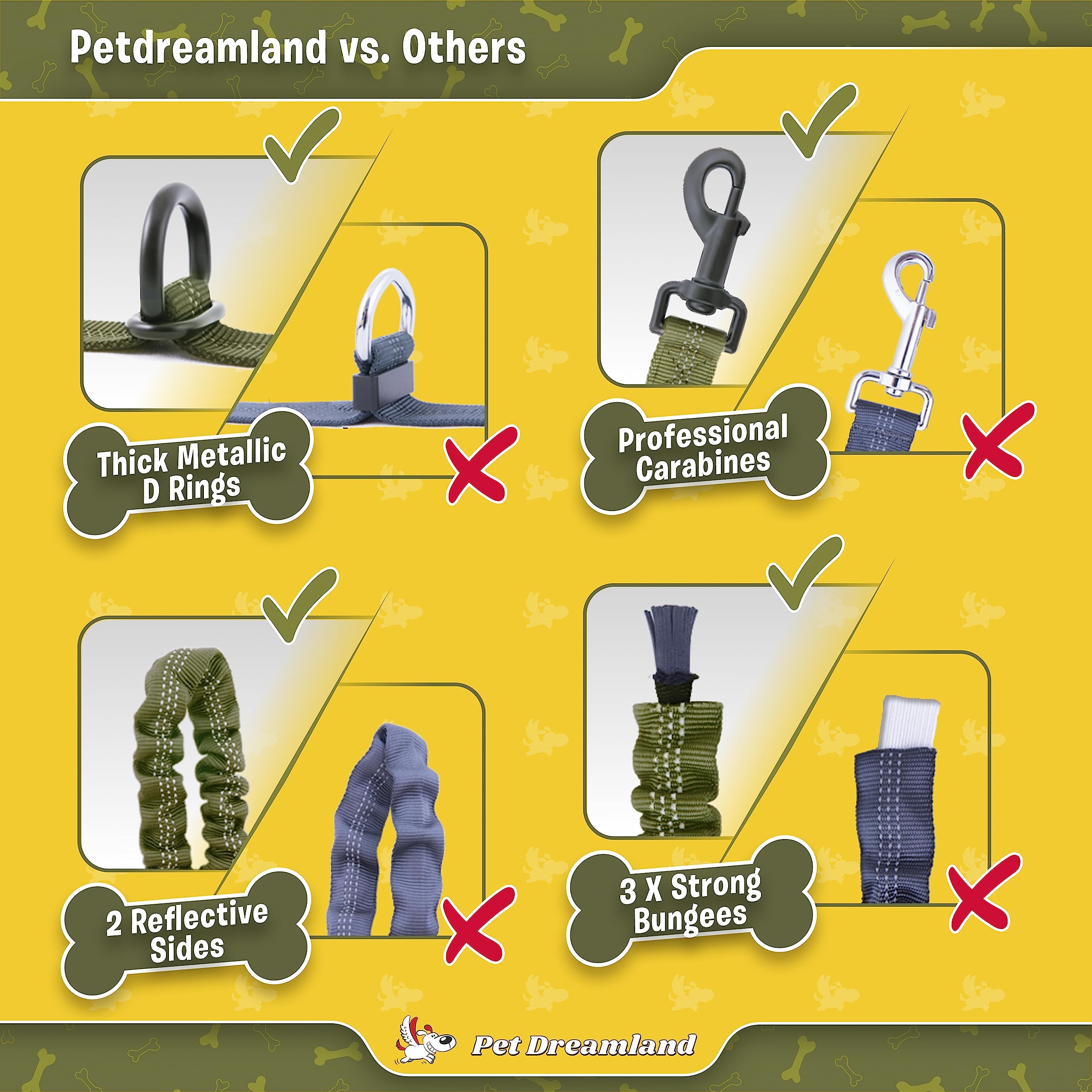 Pet Dreamland strong clips securely hold your dog close
