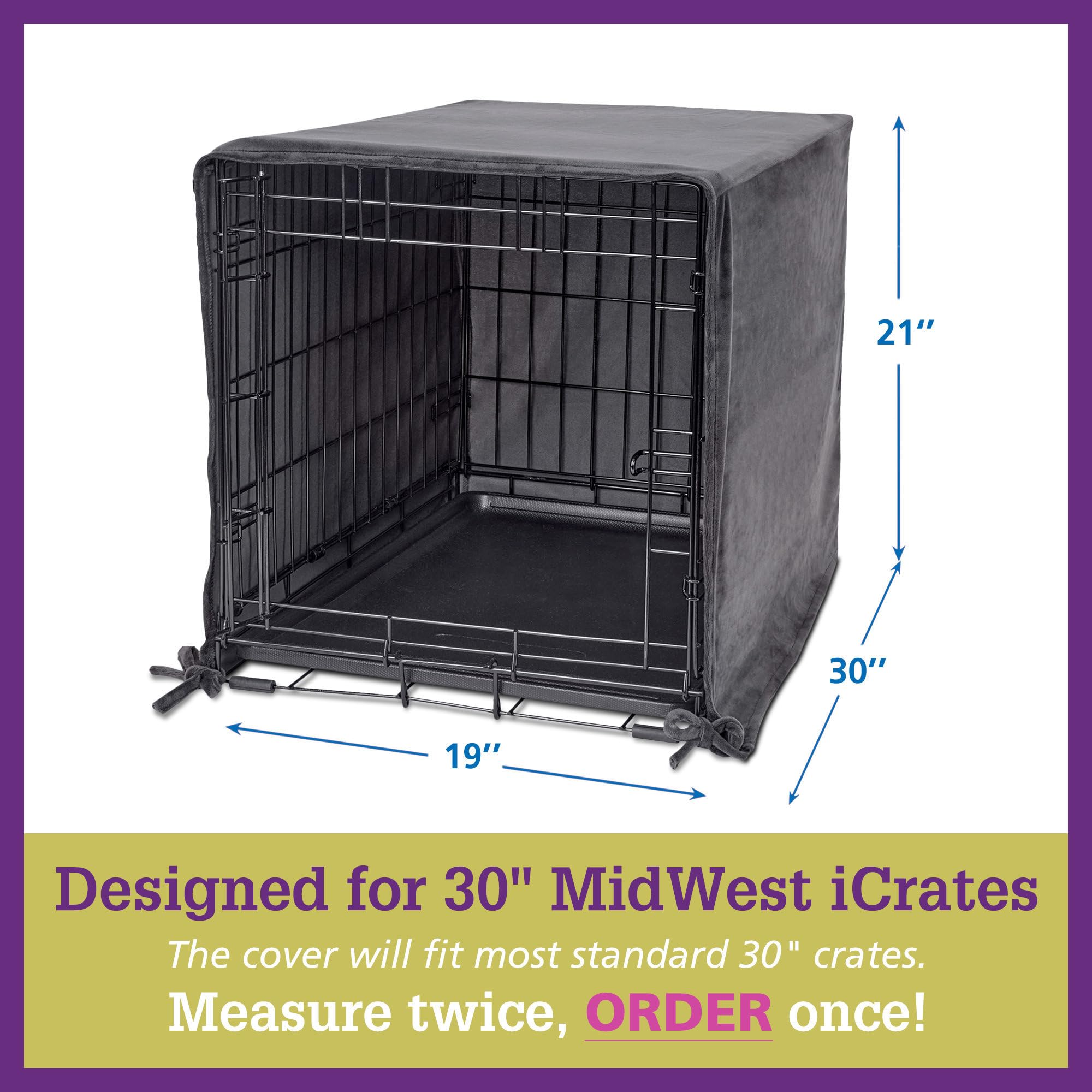 Pet Dreams pink plush crate cover provides a warm look and breathable shelter.