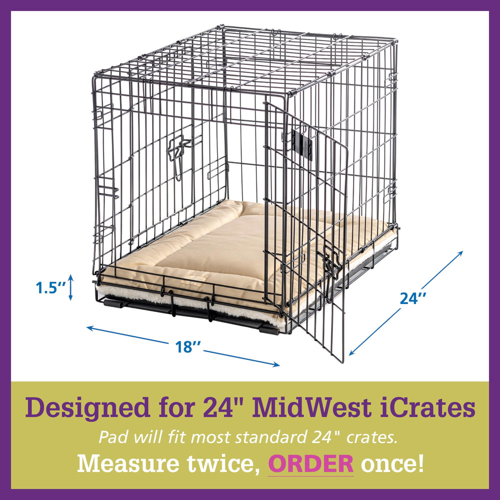 Pet Dreams dog crate pad no-dots bottom helps keep the pad in place in crates.