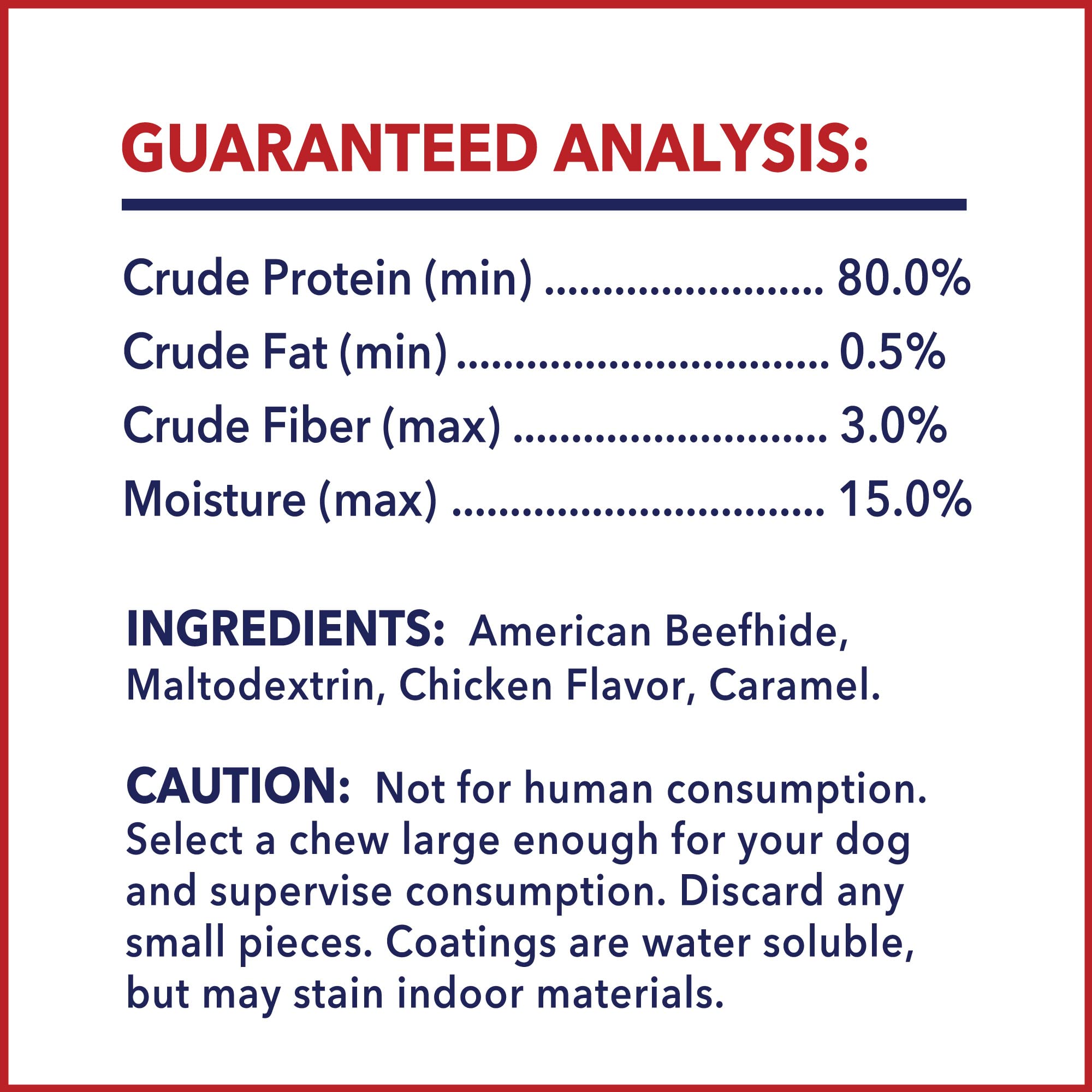 Pet Factory American Beefhide bone 4-count pack ready for dog chews