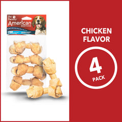 Pet Factory American Beefhide chicken-flavored bone scent hints at tasty chewing appeals