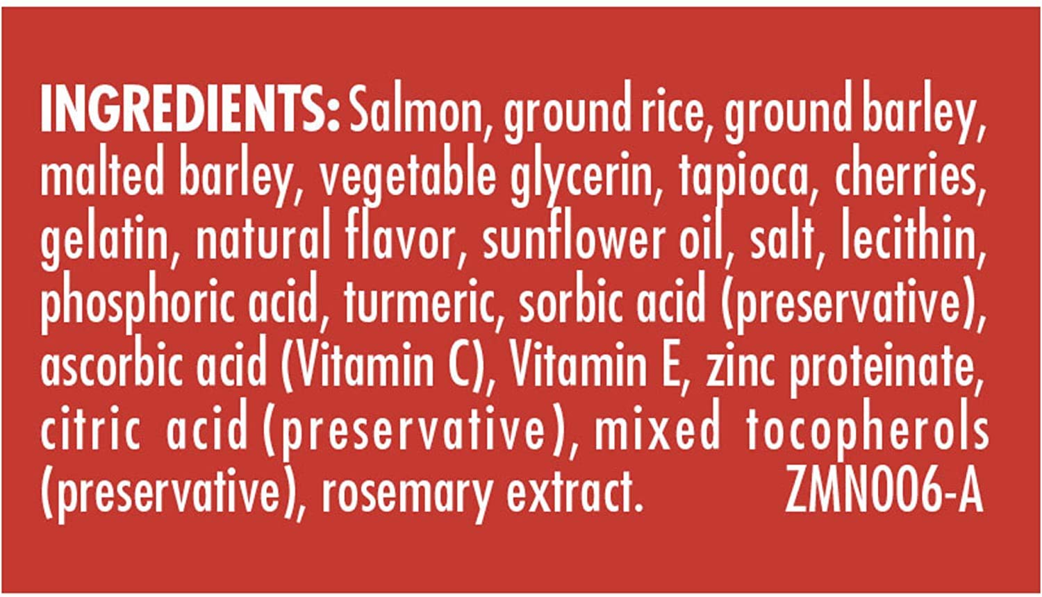Pet Faves USA-made ingredients label highlighting quality and sourcing.