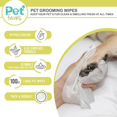 Pet Faves wipes for dogs paws-face for quick paws, face, and fur cleaning.