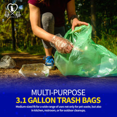 Pet Fit For Life 12-liter bags stored in a bowl illustrating easy feed-through design