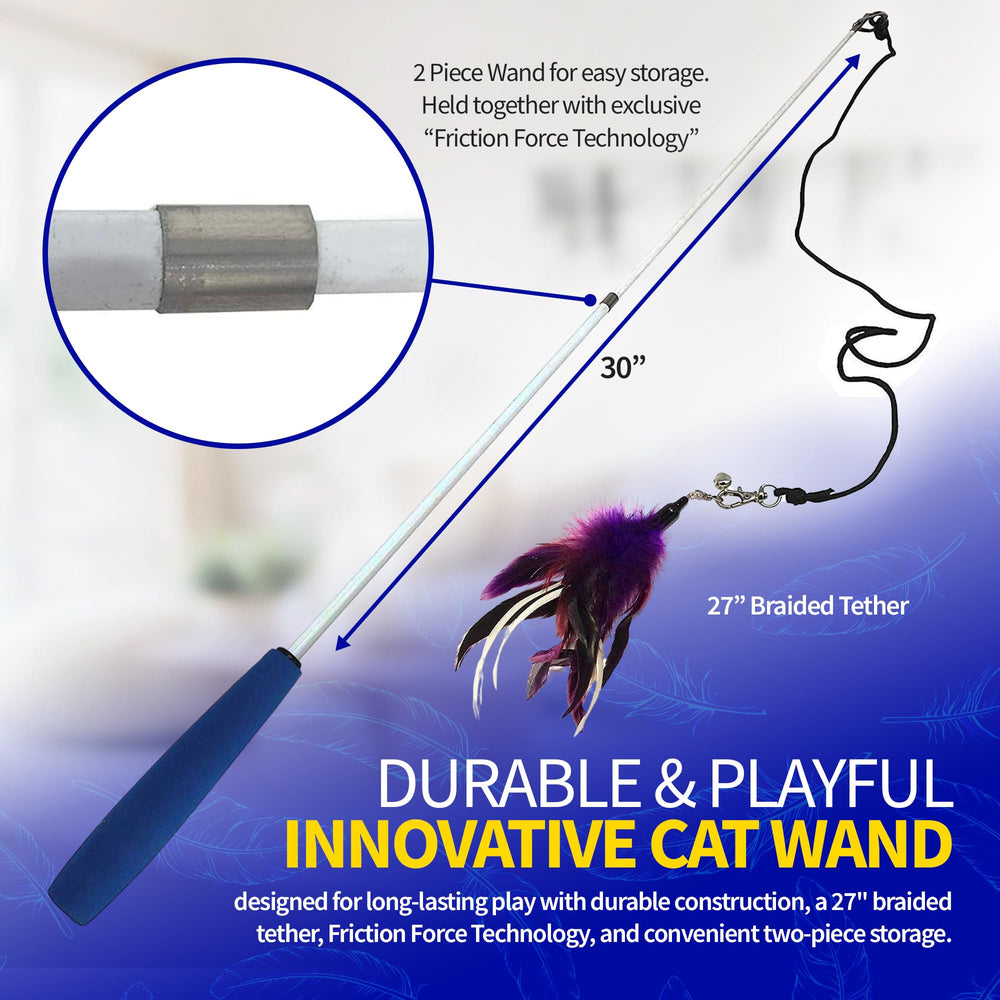 Pet Fit For Life durable cat teaser wand designed for long-lasting play.