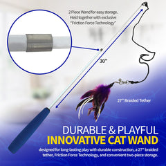Pet Fit For Life durable cat teaser wand designed for long-lasting play.