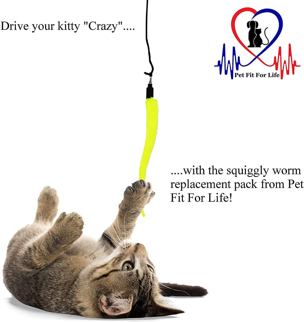 Pet Fit For Life furry mouse feather attachment close-up for varied chase.