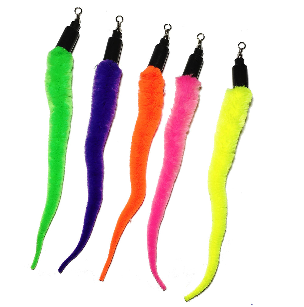 Pet Fit For Life squiggly worm refill close-up boosts wand-play engagement.