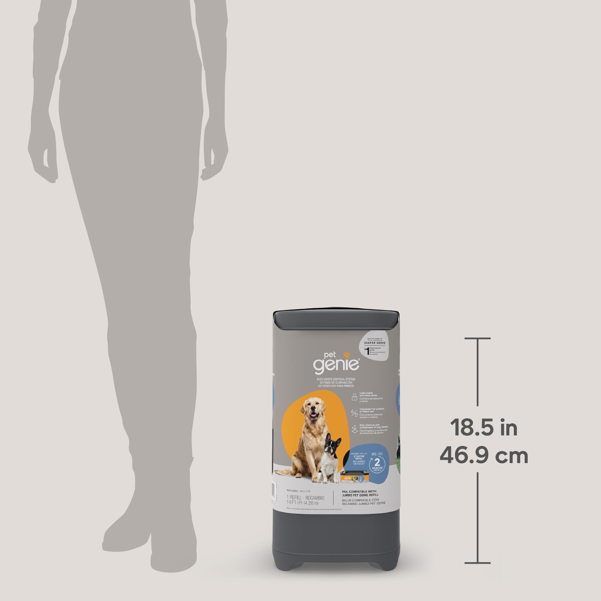 Pet Genie Pail uv-protection proves durable plastic against sun damage outdoors.