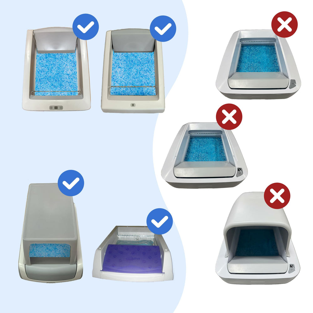 pet haha crystal cat litter tray side view with raised edges