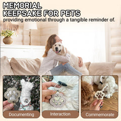 Pet hair fillable keychain inner compartment stores fur securely for keepsakes.