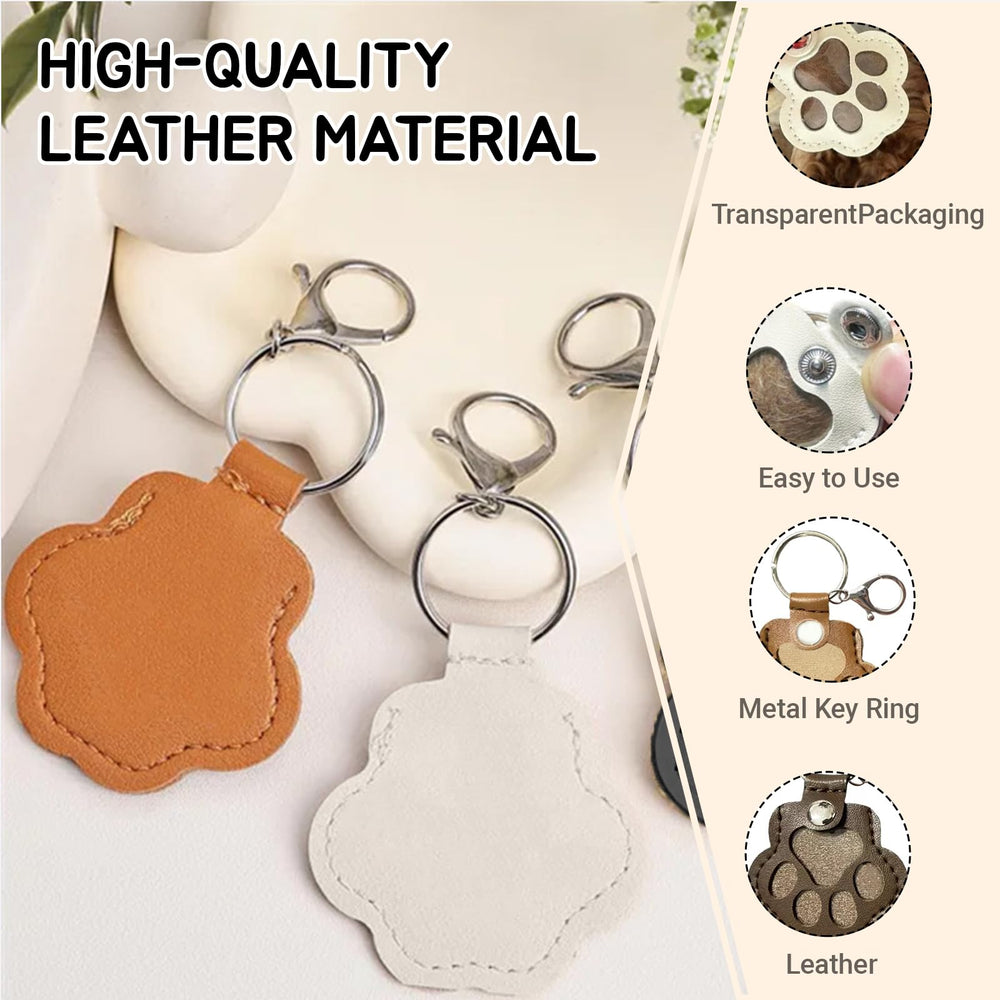 Pet hair fillable keychain snap closure protects memories with a secure seal.