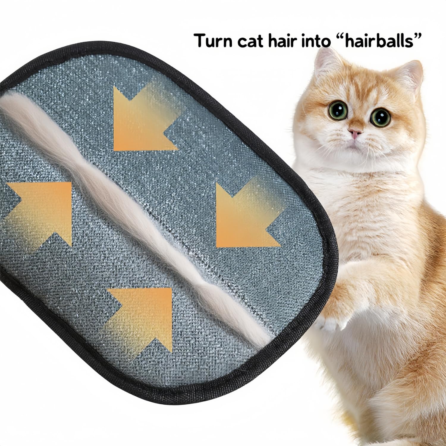 Pet Hair Removal Glove cleans vertical surfaces like car seats effectively.