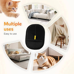 Pet Hair Removal Glove being washed illustrates reusable design.