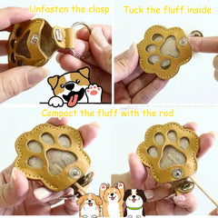 Pet Fur Keepsake Keyring memorial gift for pet lovers with practical fur storage.