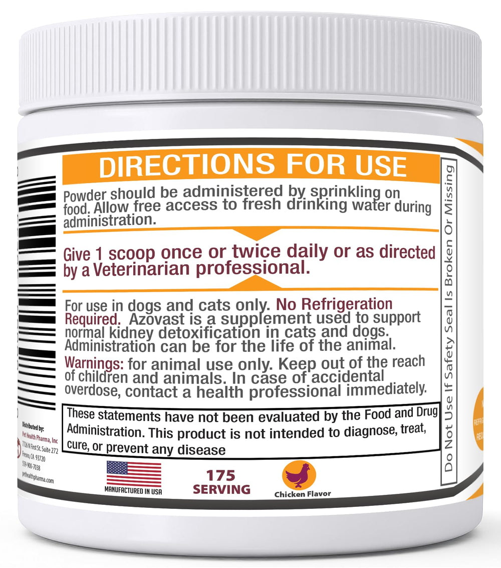 Pet Health Pharma Azovast measuring scoop used for accurate daily dosing.