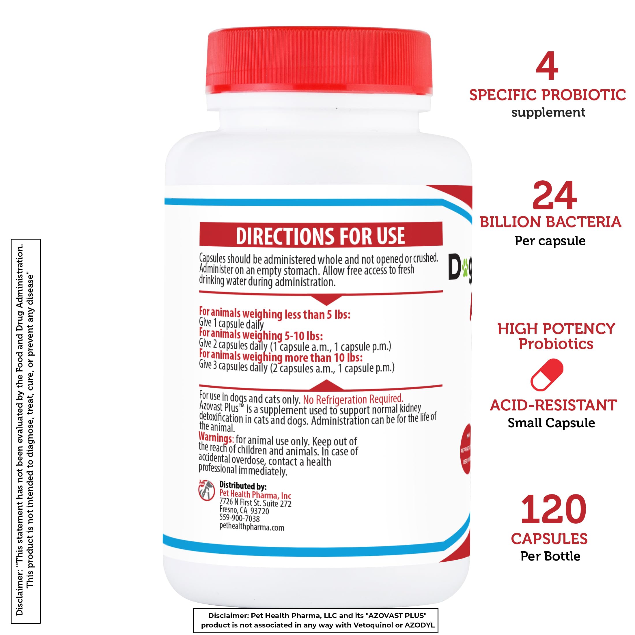 Azovast Plus label close-up communicates USA-made, cGMP facility quality.