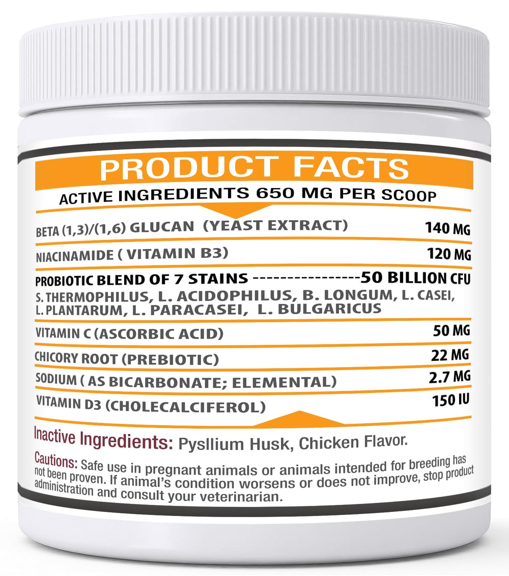 Pet Health Pharma Azovast powder shown suitable for both dogs and cats.