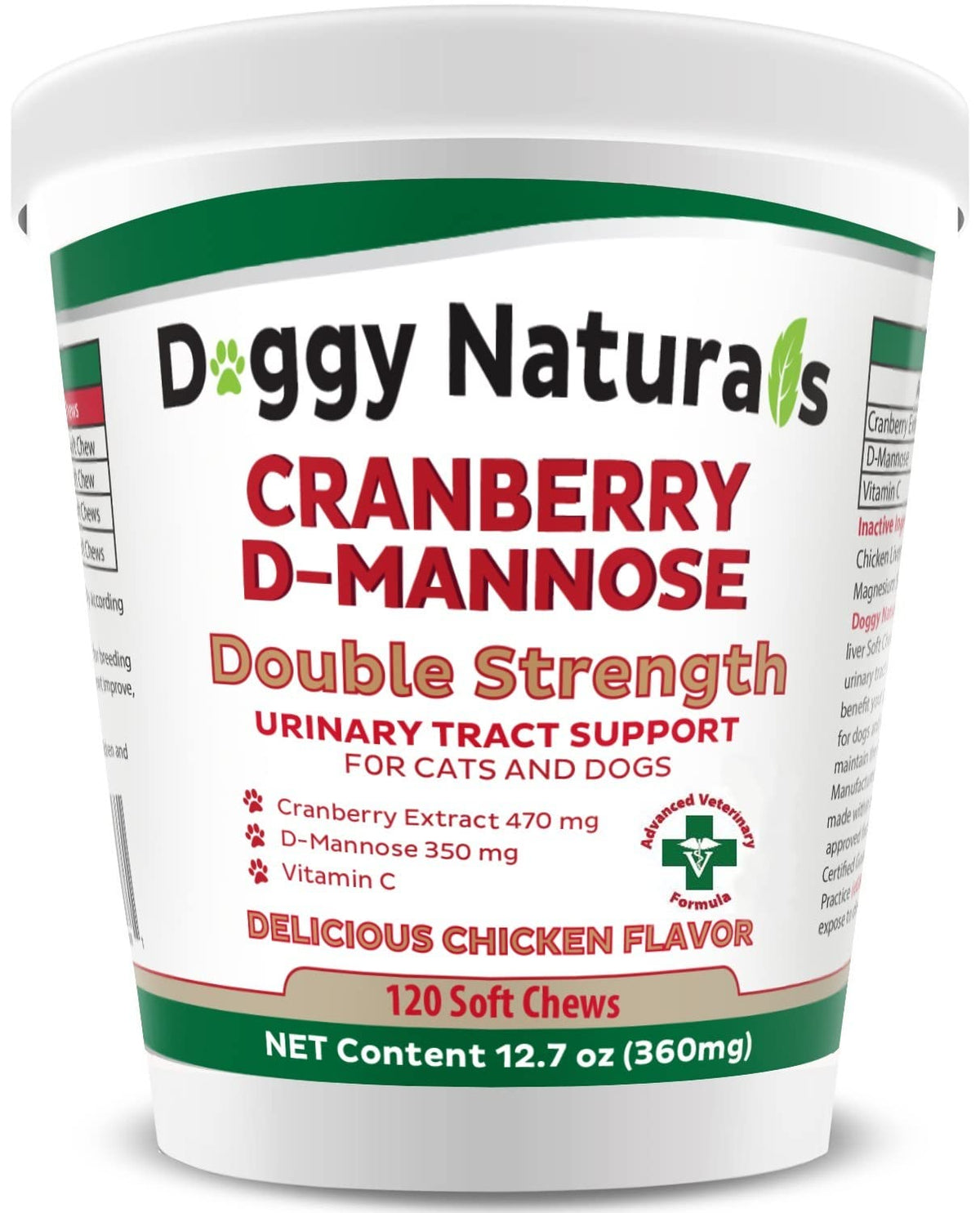 Pet Health Pharma Cranberry D-Mannose bottle on display highlighting double-strength formula for urinary wellness