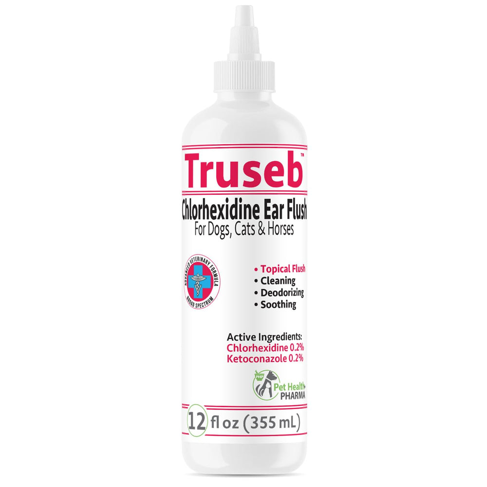 Pet Health Pharma preservative-free ear cleanser promotes frequent ear-care routines.