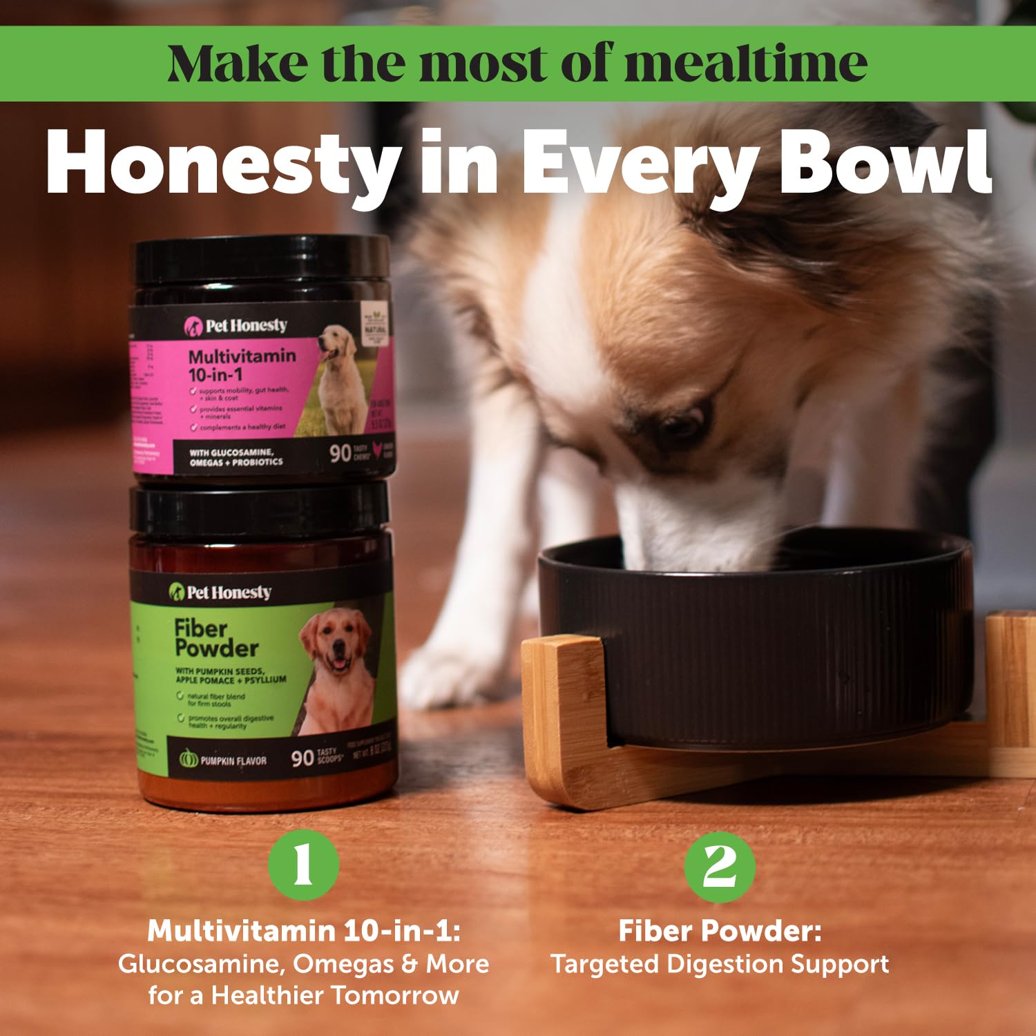 Pet Honesty apple pectin ingredient focus for balanced digestion.