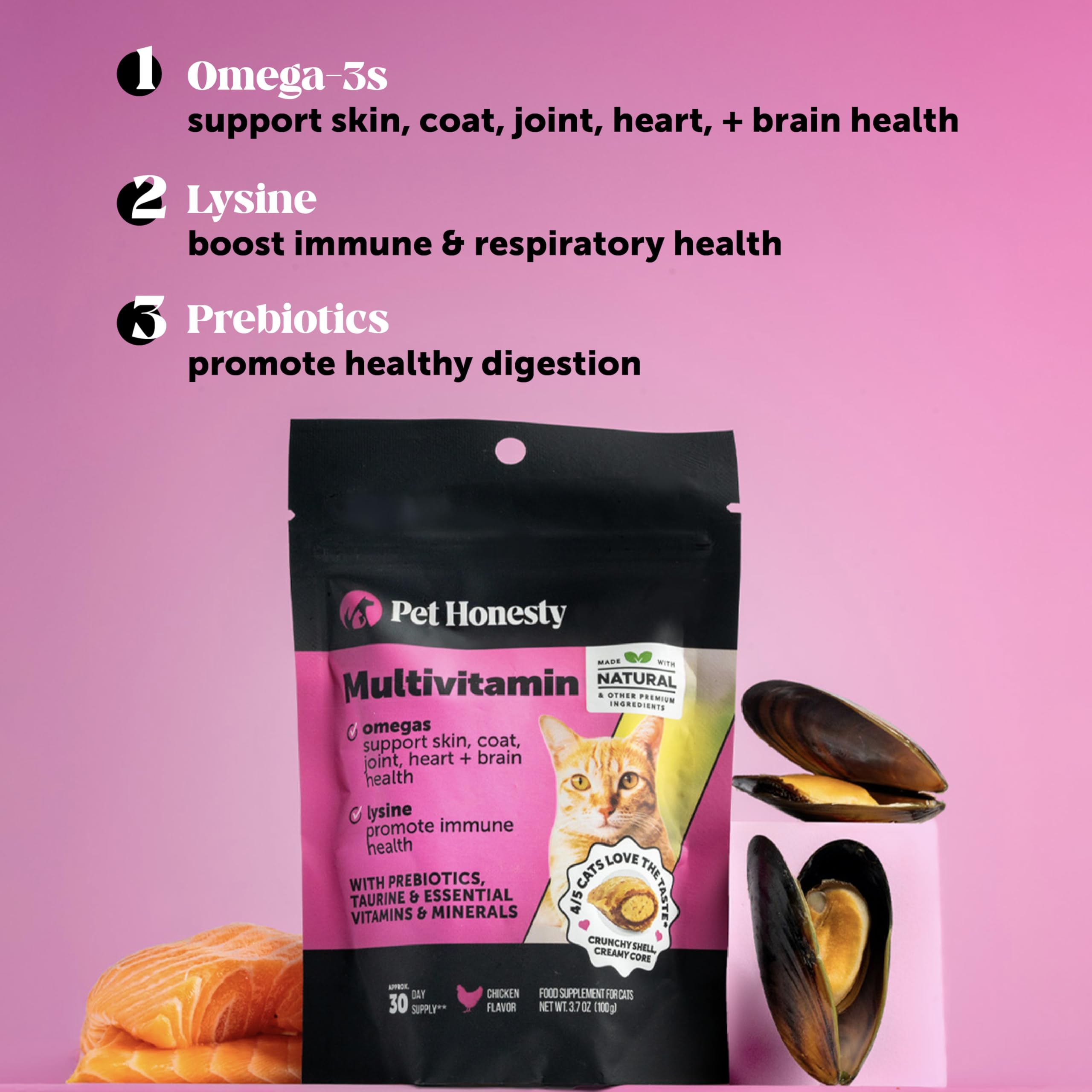Pet Honesty Cat Multivitamin Chews taste-friendly option for easier daily supplementation and overall wellness