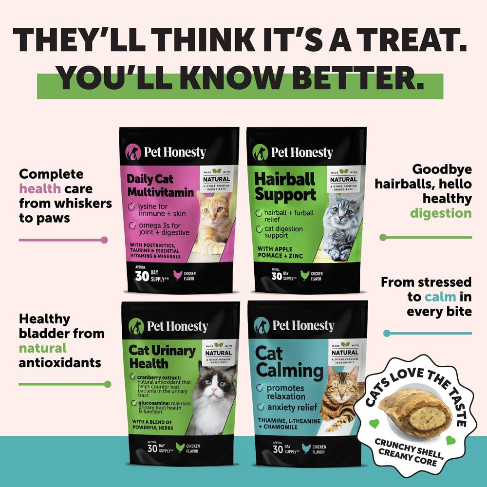Pet Honesty Cat Multivitamin natural ingredients list highlights omega-3s
