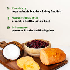 Pet Honesty cranberry D-Mannose dog urinary health supplement close-up.
