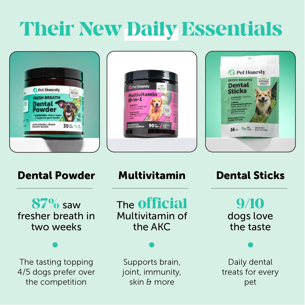 Pet Honesty Fresh Breath Sticks mint-parsley scent supports fresh breath and gums health.