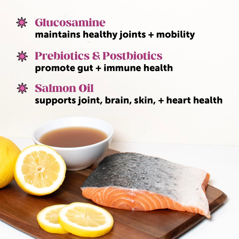 Pet Honesty glucosamine-rich blend close-up ingredients image highlights joint support potential
