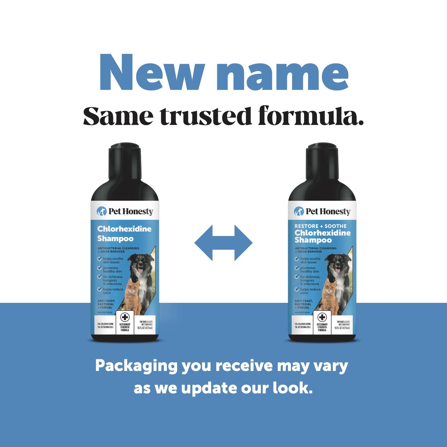 Pet Honesty hot spots care shot suggests relief and comfort for irritated skin