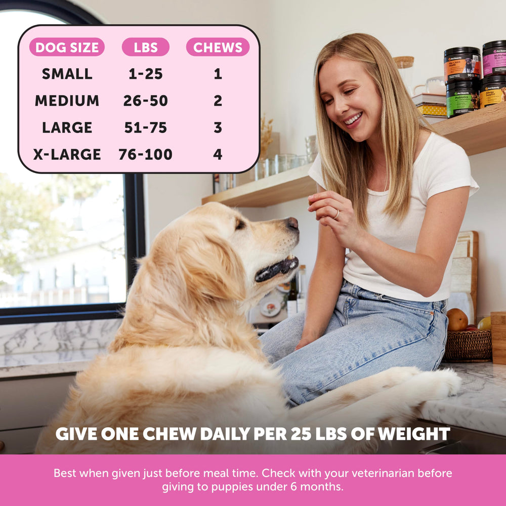 Pet Honesty omega fish oil for dogs supports coat shine and healthy skin.