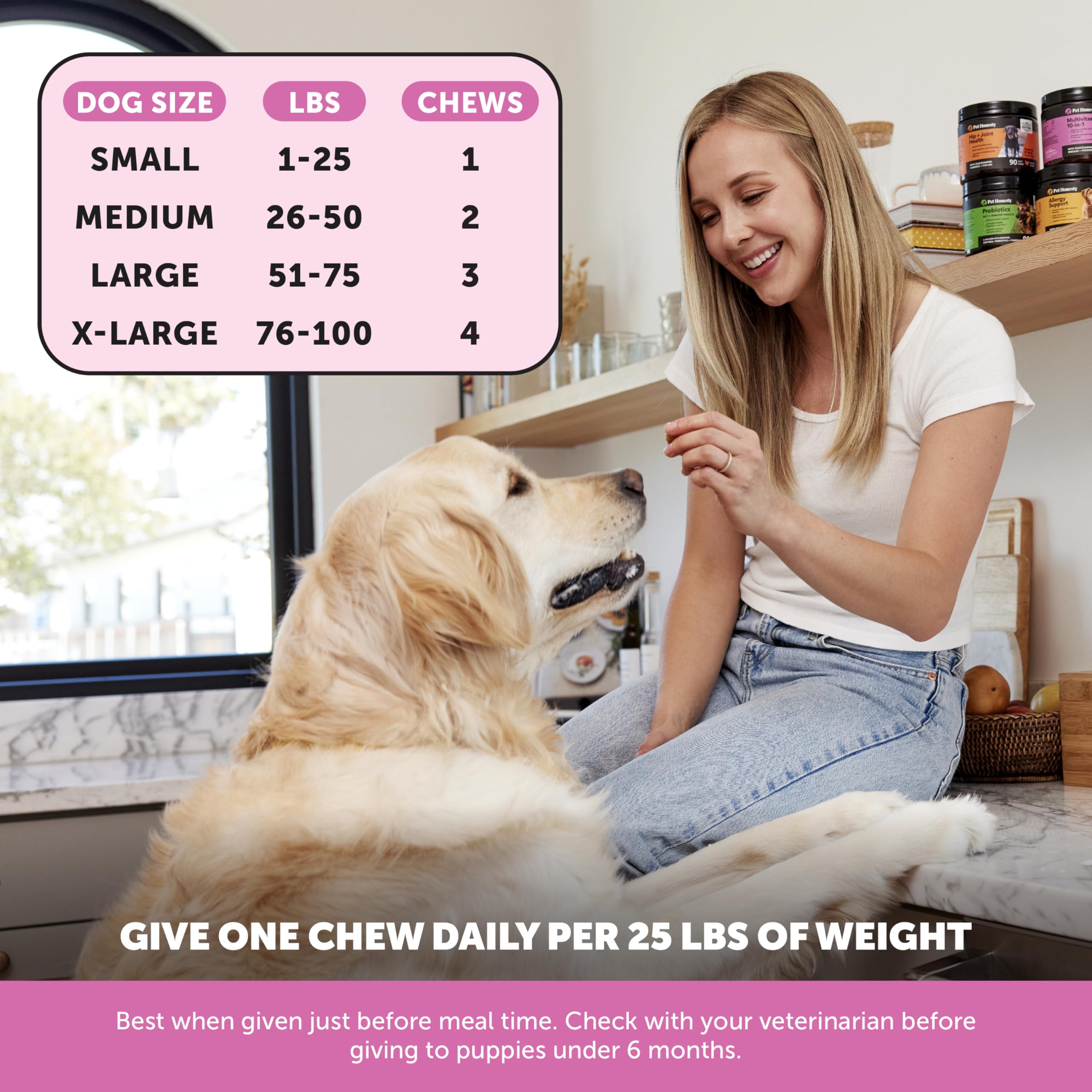 Pet Honesty probiotics bottle supporting gut health and absorption.