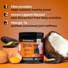 Pet Honesty Senior green-lipped mussel formula aiding mobility and cartilage health