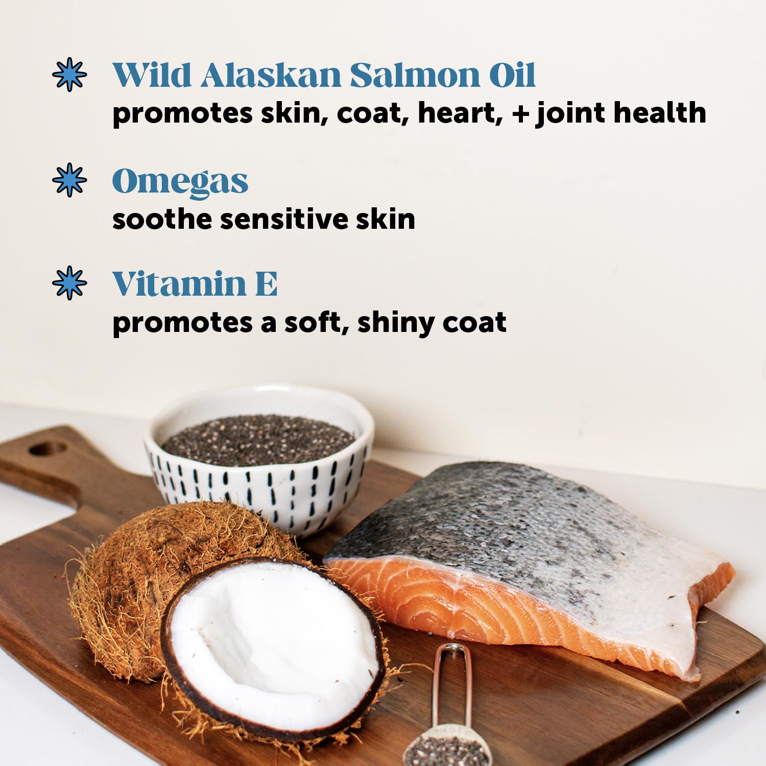Pet Honesty Skin Health Salmon Chews texture closeup emphasizing salmon oil richness for palatability