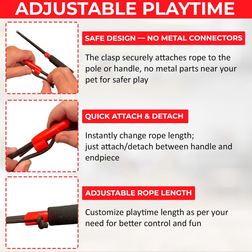 Pet Wrangler 2 safety design protects teeth and snouts with connectorless setup