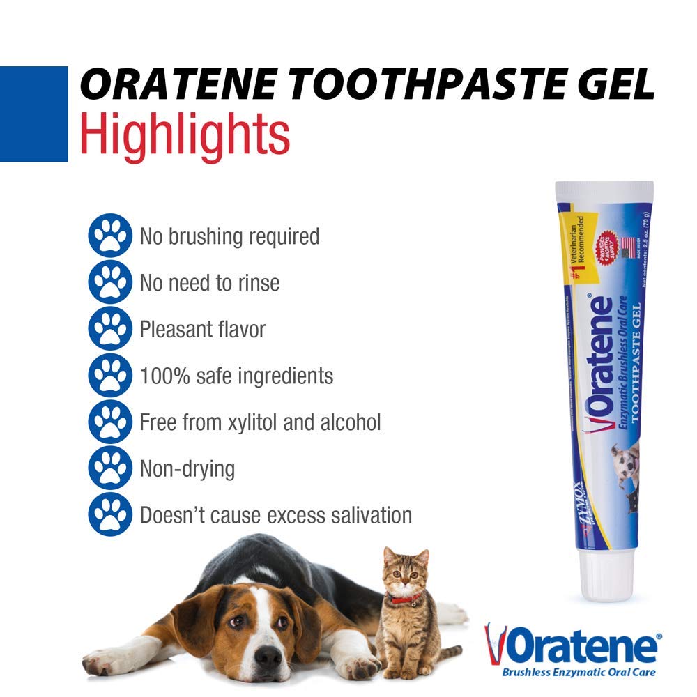 ZYMOX Oratene gel bucal sin cepillo, uso diario.
