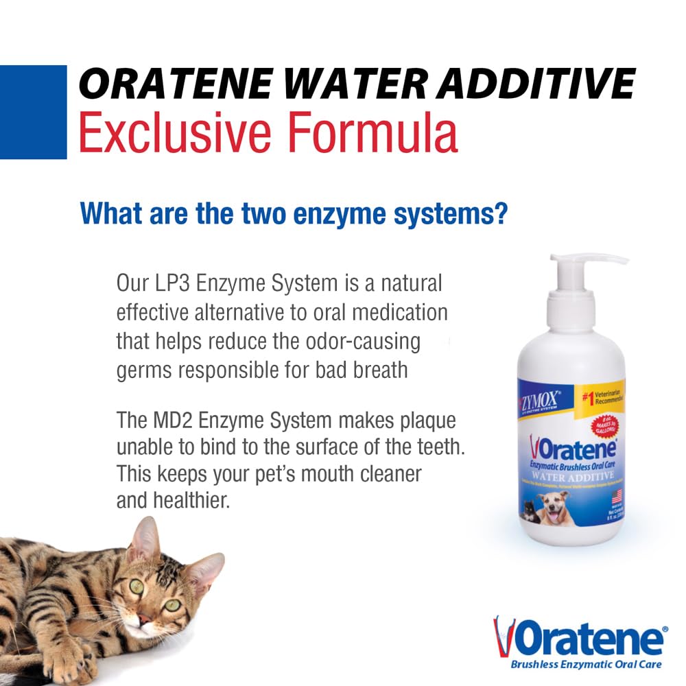 Pet King Brands ZYMOX scene shows pets using daily oral care routine