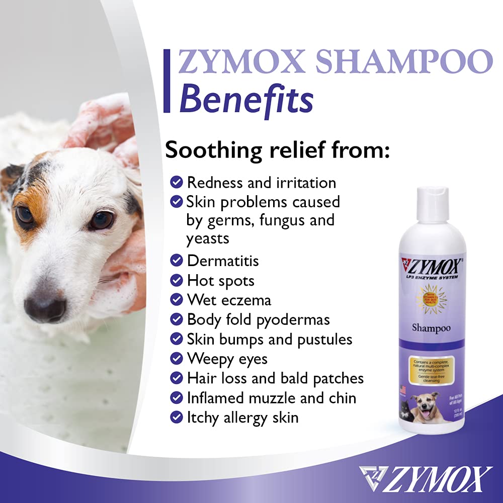 Pet King Brands ZyMOX Shampoo dogs cats use demonstrates versatile pet care.